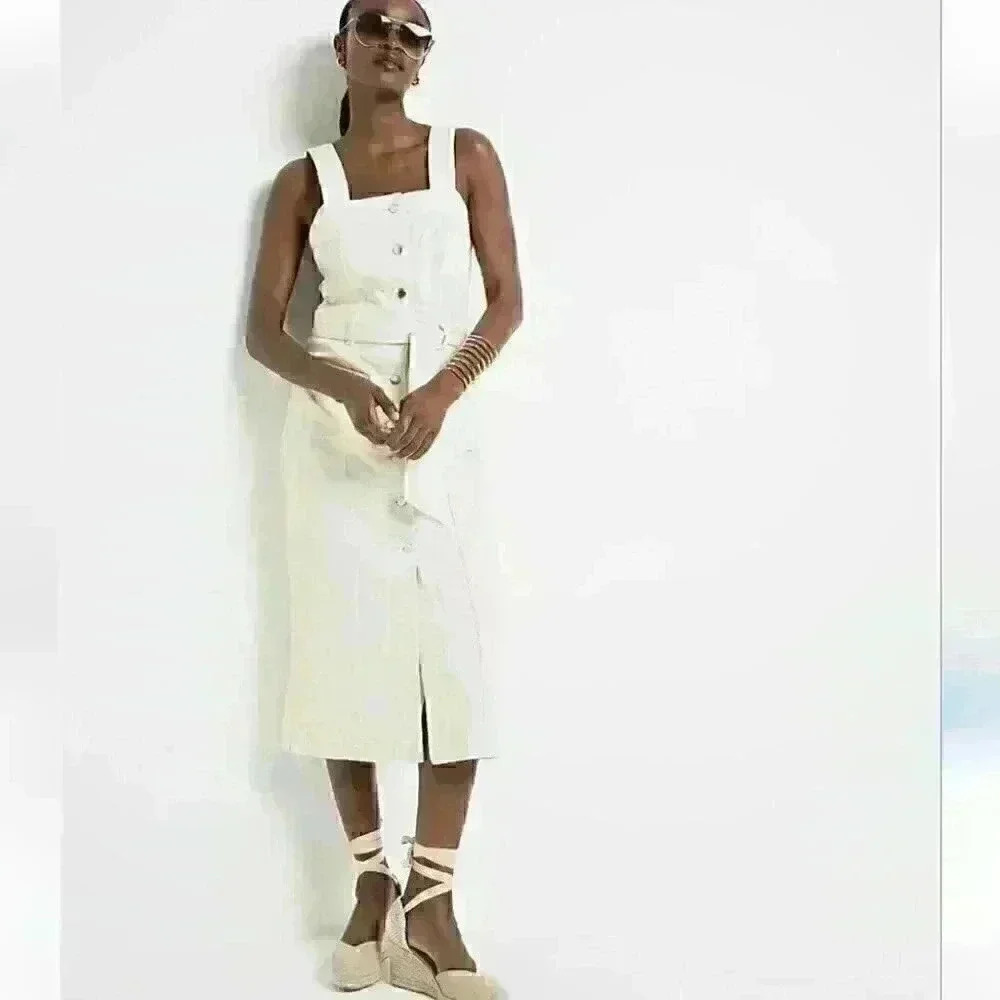 Timing Beige Linen Blend dress - size xs/small bnwot